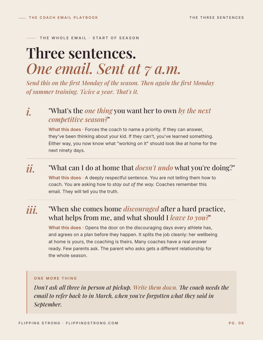 Page preview: The three sentences